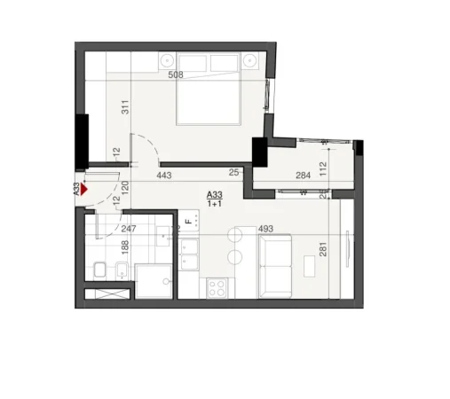 Tirane, shitet apartament 1+1 Kati 3, 60 m² 120.000 € (Stacioni i Trenit)