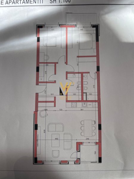 Tirane, jepet me qera apartament 2+1+Ballkon Kati 2, 137 m² 302.000 € (MJULL BATHORE)
