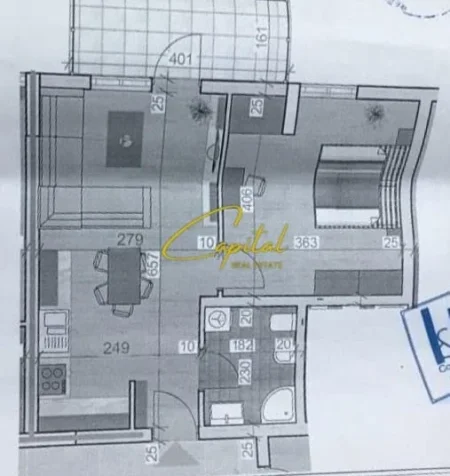 Tirane, shitet apartament 1+1 Kati 3, 49 m² 75.000 € (SHKOZE)
