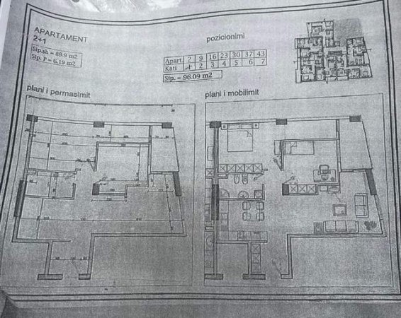 Tirane, shitet apartament 2+1+A+BLK Kati 7, 96 m² 82.000 Euro (Rruga Stefan Shundi)