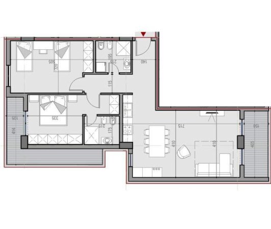 Tirane, shitet apartament 2+1+BLK Kati 5, 124 m² 80.925 Euro (QTU)