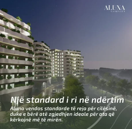 Tirane, shitet apartament 1+1 Kati 4, 53 m² 53.300 € (SHESIM GARSONIERE , ALUNA COMPLEX !)