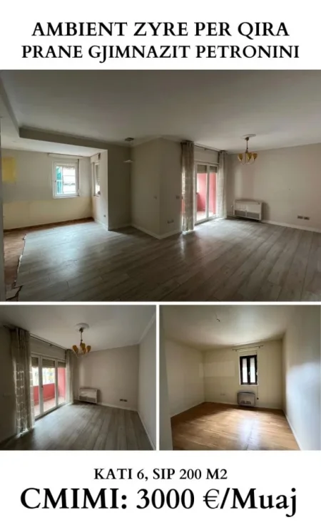 Tirane, jepet me qera zyre Kati 6, 200 m² 3.000 € (sheshi willson)