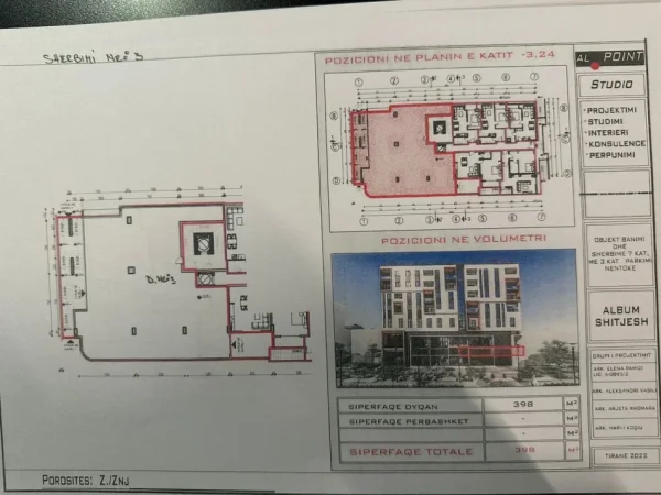 Tirane, shes ambjent biznesi Kati 0, 528 m² (Rruga e Dibres)