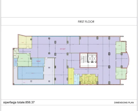 Tirane, jepet me qera zyre Kati 1, 856 m² 12.400 € (RRUGA E KAVAJES)
