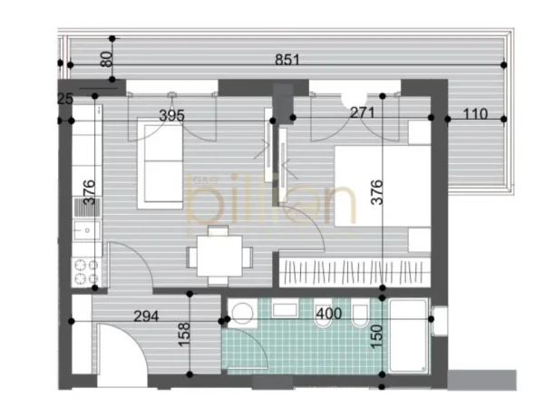 Tirane, shitet apartament 1+1 Kati 4, 55 m² 50.700 € (Kamez, Kamëz, Albania)