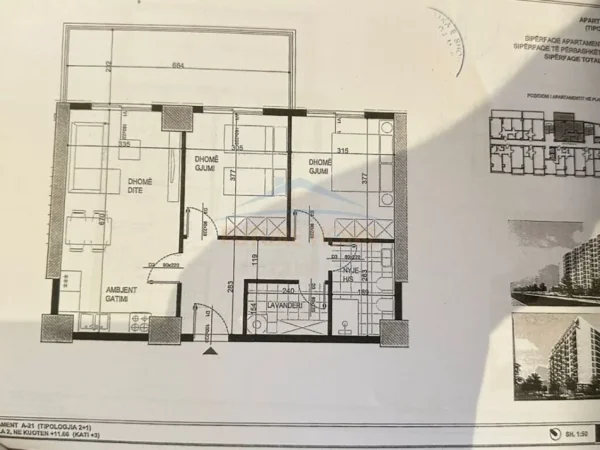 Tirane, shitet apartament 1+1+Ballkon Kati 2, 77 m² 109.000 € (Fusha e Aviacionit)