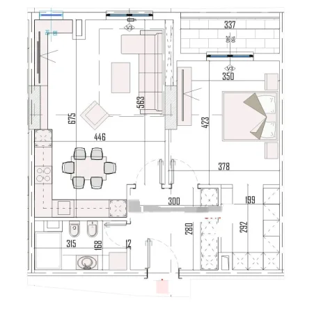 Tirane, shes apartament 1+1+Ballkon Kati 6, 86 m² 95.000 € (PASKUQAN)