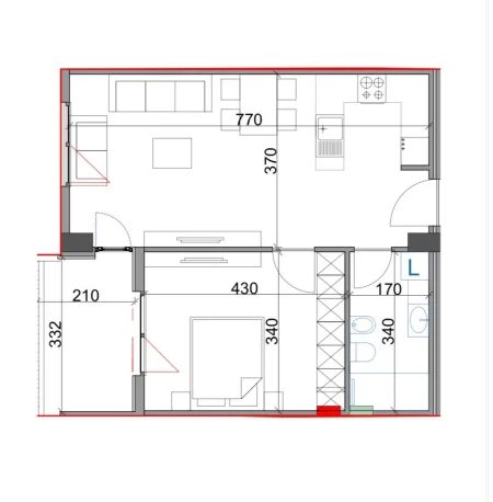 Tirane, shitet apartament 1+1 Kati 8, 75 m² 120.000 € (Rr. Dritan Hoxha)