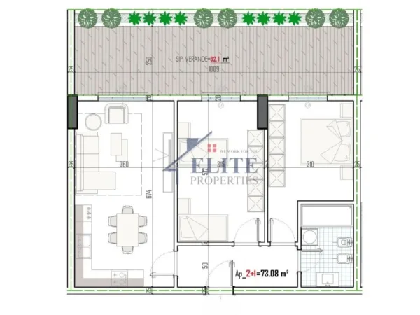 Tirane, shitet apartament 2+1+Ballkon Kati 0, 116 m² 105.189 € (Paskuqan)