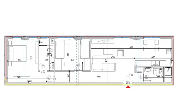 Tirane, shes apartament 2+1+2 , 111 m² 187.000 € (Kodra e Diellit)