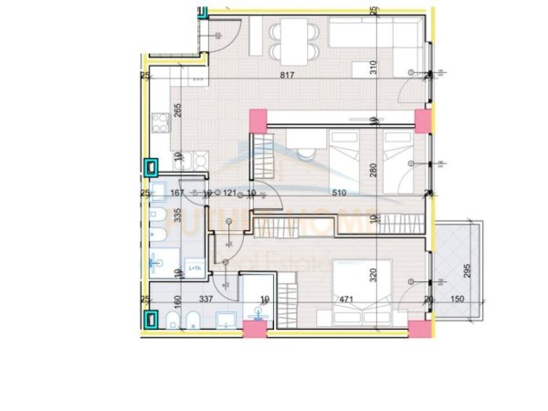 Tirane, shitet apartament 2+1 Kati 7, 101 m² 100.500 € (Paskuqan)
