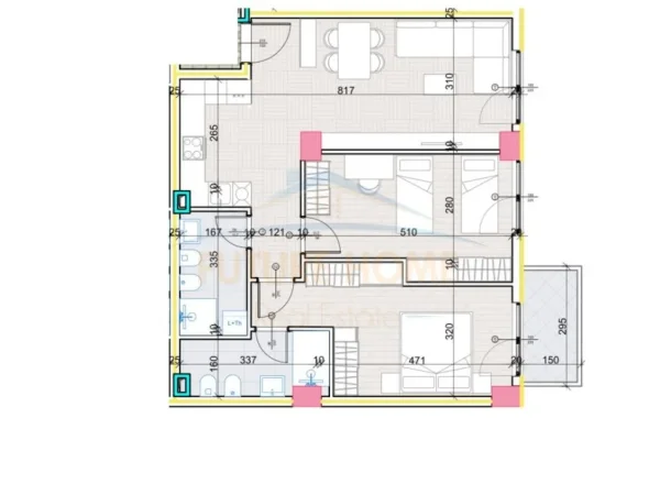 Tirane, shitet apartament 2+1+Ballkon Kati 7, 101 m² 100.500 € (Aluna)