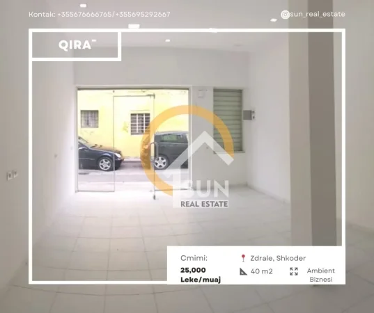 Shkoder, jepet me qera zyre Kati 0, 40 m² (ZDRALE)