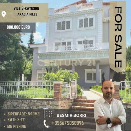 Tirane, shitet Vile 3+1 Kati 3, 540 m² 800.000 Euro (Akacia Hills)