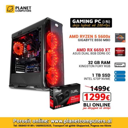 Tirane, shes PC Gaming Pc AMD 5600X, 32GB Ram, 1TB SSD 1.299 Euro