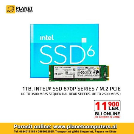 Tirane, shes Hard disk SSD Intel 670P, 1TB M.2 PCIE 11.900 Leke