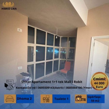 Mali Robit, shes apartament 1+1 Kati 4, 59 m² 44.000 Euro (Mali i Robit)
