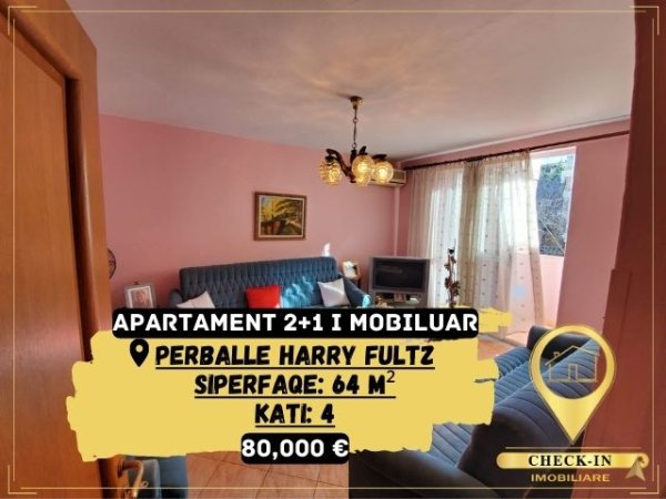 Tirane, shitet apartament 2+1+BLK Kati 4, 64 m² 80.000 Euro (Shkolla Harry Fultz)