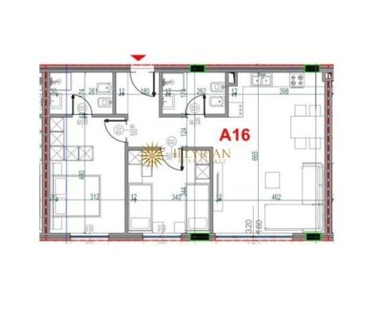 Tirane, shitet apartament 2+1+BLK Kati 3, 98 m² 133.000 Euro (Kodra e Diellit)