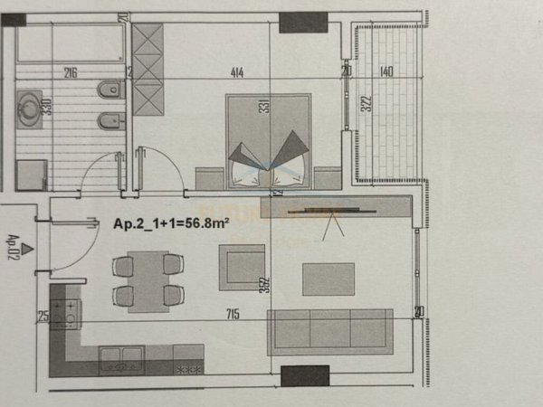 Tirane, shitet apartament 1+1+Ballkon Kati 4, 66 m² 79.404 € (Paskuqan)