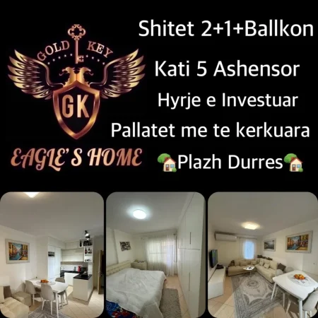 Durres, shes apartament 2+1+Ballkon Kati 5, 71 m² (OKAZION)