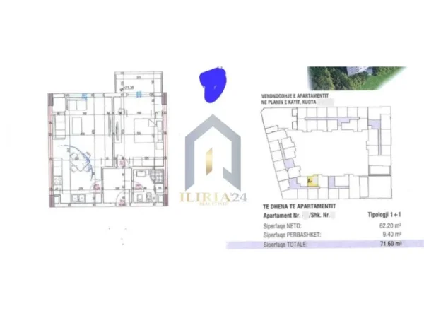 Tirane, shes apartament 1+1+Ballkon , 72 m² 93.080 € (Astir)