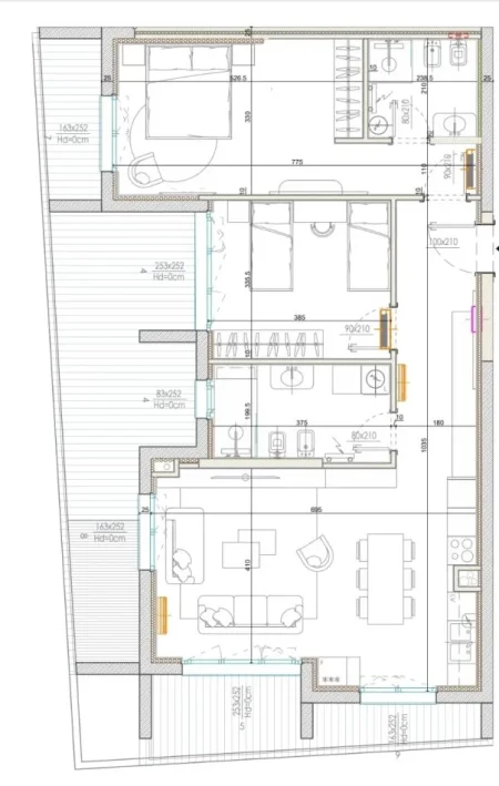 Tirane, shes apartament 2+1+Ballkon Kati 3, 160 m² 290.000 € (Park Avenue)