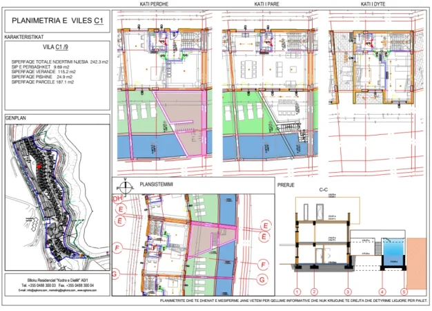 Tirane, shitet Vile 3 Katshe , 242 m² 493.965 € (Liqeni Farke)