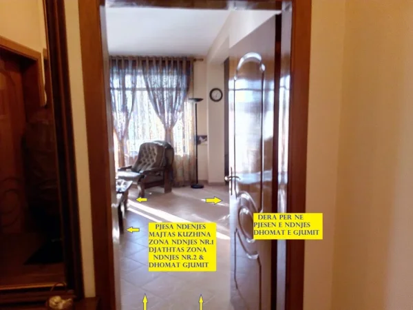 Tirane, Shitet Apartament 3+1+1+blk+2-tualete, pallat ri, kati 9, Sip.160m²,Cmimi 350'000€, rr.Vllazen Huta / R. Bodinaku, segmenti rr.H.Tahsim - rr.Tefta.T.Koço prane Pazarit Ri e Min. Jashtme Tirane