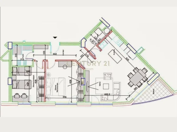 Tirane, shes apartament 2+1+POST PARKIMI , 118 m² 307.000 € (Liqeni i Thatë)