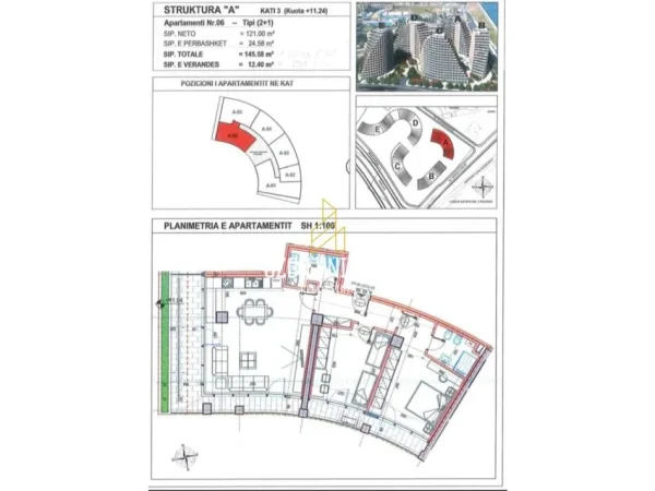 Tirane, jepet me qera ambjent biznesi Kati 3, 145 m² 1.850 € (liqeni)