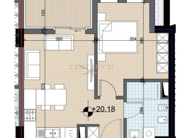 Tirane, shitet apartament 2+1 Kati 6, 62 m² 65.000 € 