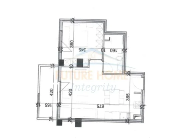 Tirane, shitet apartament duplex 1+1+Ballkon Kati 2, 68 m² 102.000 € (Viva Residence)