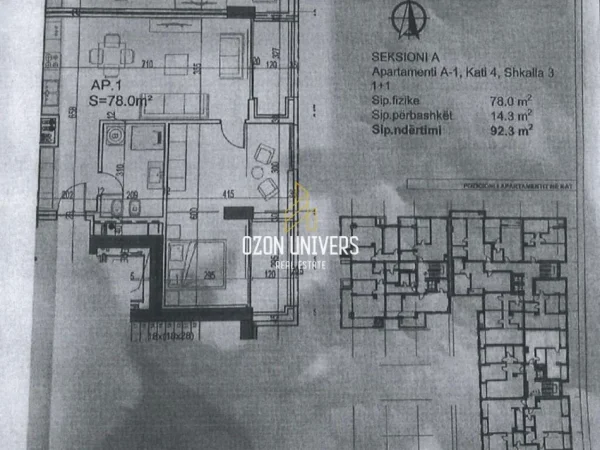 Vlore, shitet apartament 1+1 Kati 4, 92 m² 258.440 € (Lungomare,Vlore)