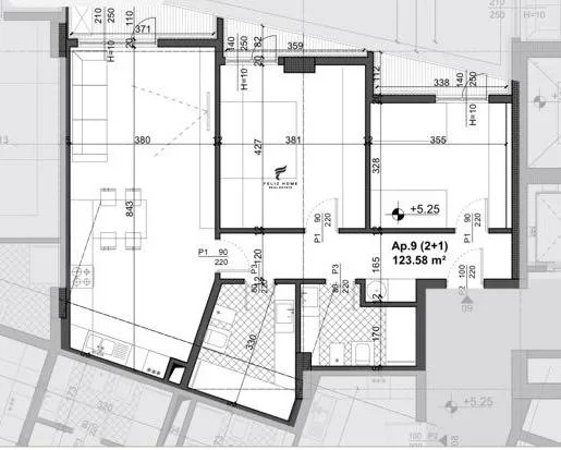 Tirane, shitet apartament 2+1+Ballkon Kati 1, 123 m² 180.000 € (ISH FUSHA E AVIACIONIT)