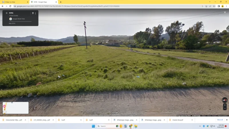 Tirane, Shitet Tokë/Truall, sipërfaqe 3'850 m², me Cmim 155 euro €/m2, neto në Pezë-Helmës-Ndroq- Plepa Durrës, pranë Urës Beshirit, 8-km nga Tirana, buzë rrugës / aksit nacional SH.56 Tiranë - Kombinat - Ndroq - Plepa, në krahun e djathtë drejtimi Tirane- Ura Beshirit Ndroq. .