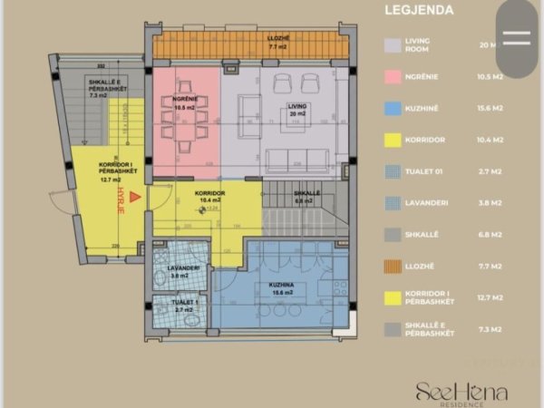 Tirane, shes apartament duplex Dublex Kati 2, 200 m² (See Hena)
