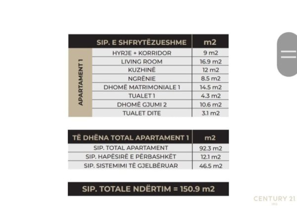 Tirane, shes apartament 2+1+Aneks+Ballkon , 104 m² (See Hena)