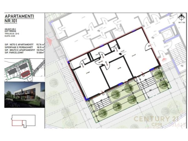 Tirane, shes apartament 2+1+Aneks+Ballkon Kati 0, 112 m² (Rezidenca Veridion)