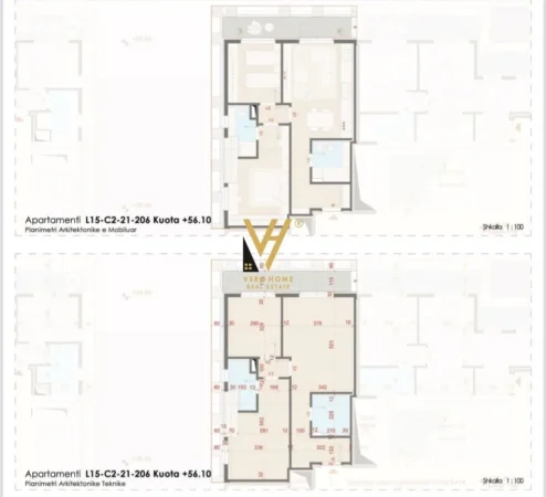 Tirane, shitet apartament 2+1+Ballkon Kati 15, 121 m² 267.000 € (ZOGU I ZI)