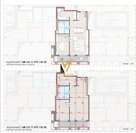 Tirane, shitet apartament 1+1+Ballkon Kati 8, 111 m² 245.080 € (ZOGU I ZI)