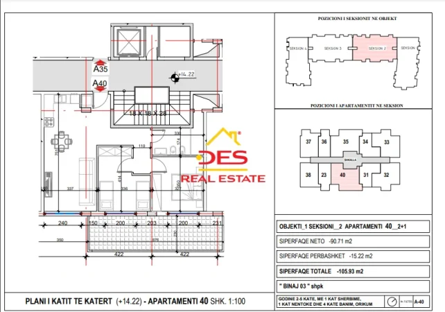 Vlore, shitet apartament 2+1+Ballkon Kati 4, 96 m² (Orikum, Vlorë)