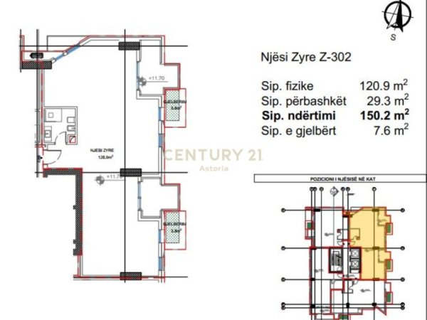 Tirane, shes ambjent biznesi Kati 3, 150 m² 675.900 € (THE PRIME TOWER)