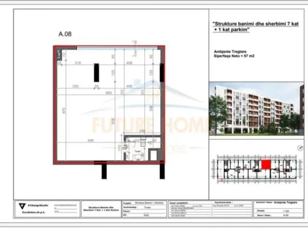 Tirane, shitet dyqan Kati 0, 57 m² 142.000 Euro (DOGANA)