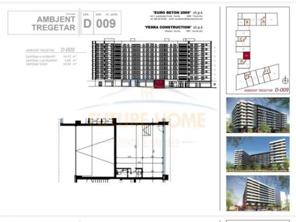 Tirane, shes ambjent biznesi Kati 0, 55 m² 192.000 Euro (Don Bosko)