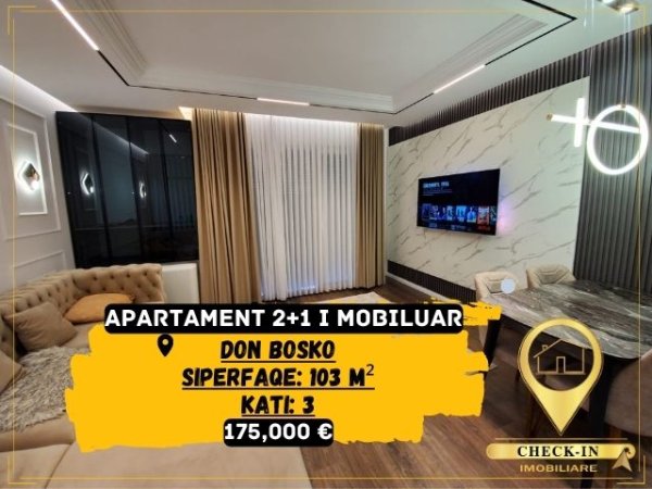 Tirane, shitet apartament 2+1+A+BLK Kati 3, 103 m² 175.000 Euro (Don Bosko)