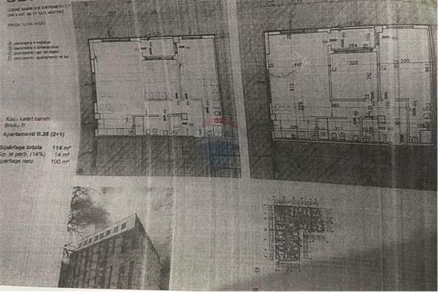 Tirane, shes apartament 2+1+A+BLK Kati 4, 114 m² 130.000 Euro (Rruga e Dibres)