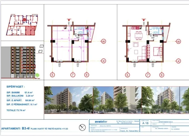 Tirane, shitet 1+1 Kati 2, 