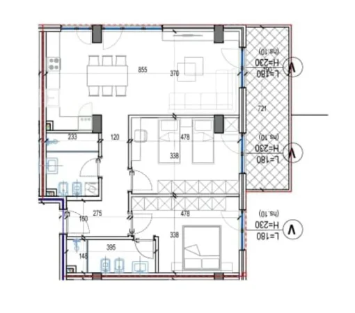 Tirane, shitet apartament 2+1+Aneks+Ballkon , 134 m² 174.200 € (kodra e diellit)